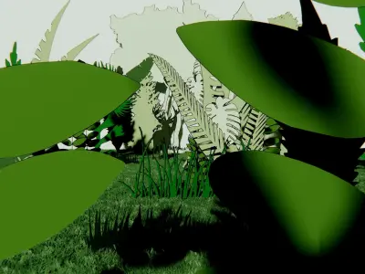 The jungle decoration 3D model