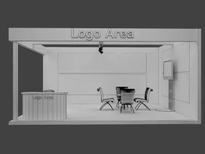 Booth Exhibition Stand a110b 3D model