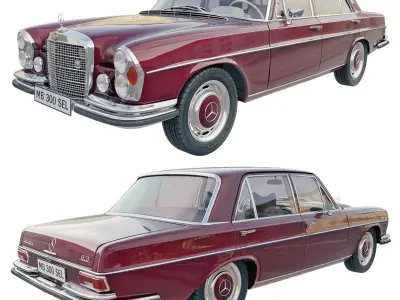  Mercedes benz 300 sel   3D model
