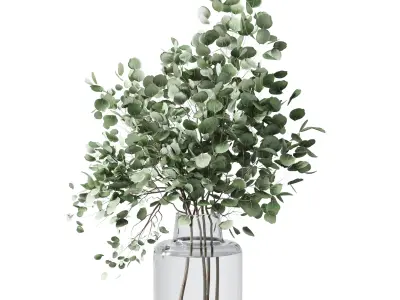 Collection Green Plants Bouquet Indoor 12 Low-poly 3D model