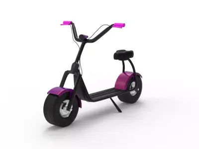 ELECTRIC SCOOTER-PURPLE 3D model