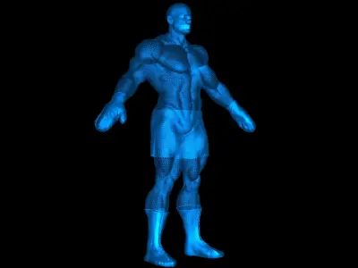 Male African BOX - MMA Fighter 3D model