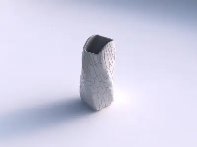 Vase twisted arc quadratic with organic cells 3D print model