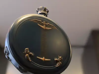 Nautical Ship Emblem Flask Low-poly 3D model