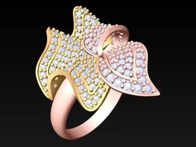 Leaf  Ring - N3207 3D print model