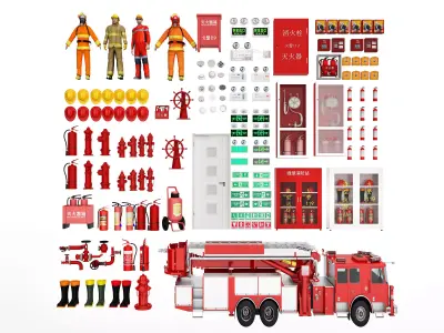 extinguisher Low-poly 3D model