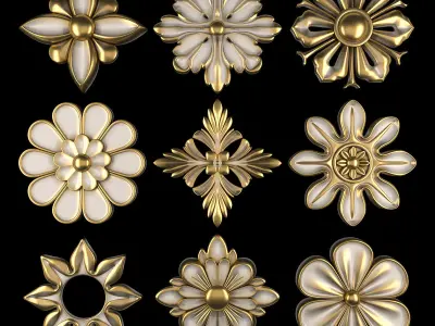 Ornament Element Pack 15 3D model