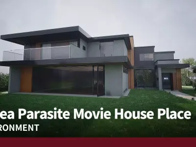 Korea Parasite Movie House Place 3D model