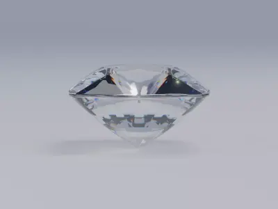 Cushion Diamond Ideal Cut 3D model