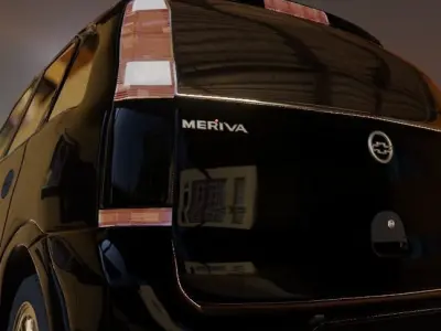 CHEVROLET MERIVA - LOW POLY Low-poly 3D model