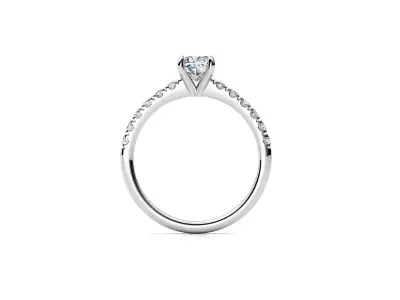 ZDR038 solitaire diamond engagement ring 3D print model