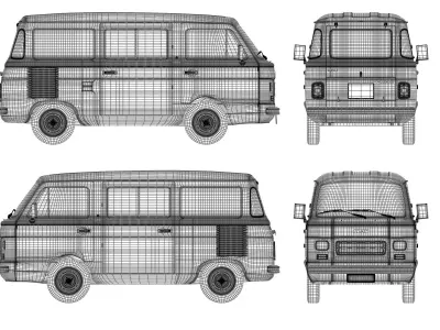 FIAT 900 Panorama 3D model
