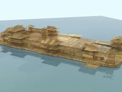 Chinese ancient house 3D model 33