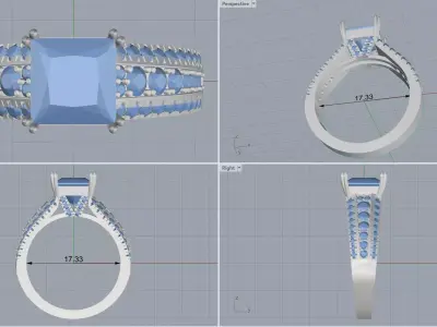 ring woman  3D print model 15