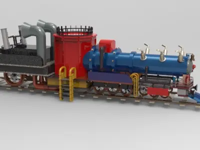stream bullet engine Free low-poly 3D model