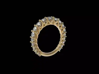 Diamond eternity ring Free 3D print model