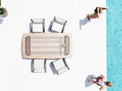 Luxury Chair and Table Set 3D 3D model