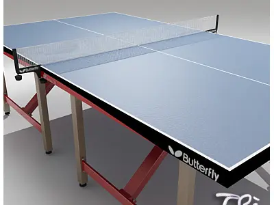 PING PONG TABLE BUTTERFLY FIXED 3D model