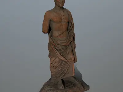 statue 5 roman Low-poly 3D model