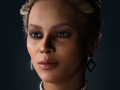 Beyonce Character 3D Model Low-poly 3D model