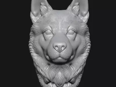 Akita dog 3D print model