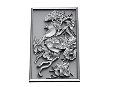 Natural art base relief 3d print 3D print model