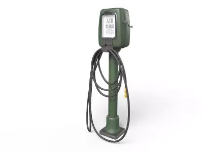 Vintage Air Pump Low-poly 3D model