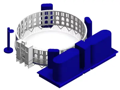 Centro comercial las arenas  barcelona 3D model