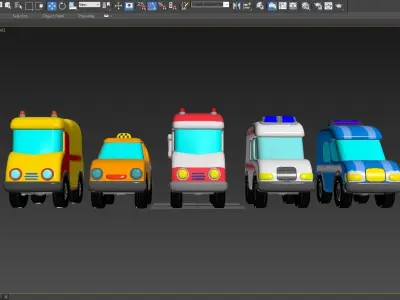 Toys car services model is subdivision ready 3D model