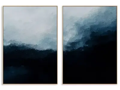 Abstract Painting Frame set 3D model 345