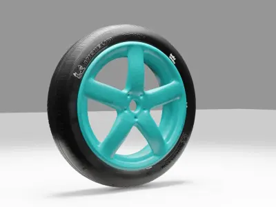 Car Wheel Tire Michelin primacy4 Disk Dezent TY Low-poly 3D model