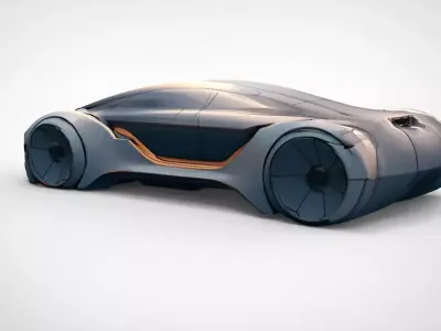 Futuristic car  3D model