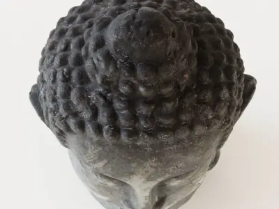 Buddha head sculpture 3D model