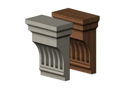 Simple Concave Corbel for plaster and woodworking 3D print model
