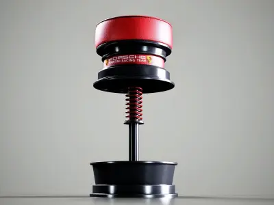 Porsche stool recycled from car 3D model