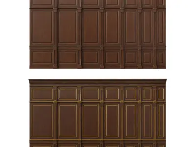 Wooden panels 01 01 3D model