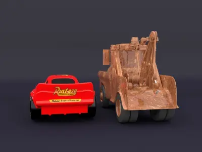 McQueen and Mater 3D model
