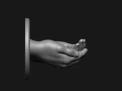 Two Hand Sculpture Printable Wall Art 3D print model