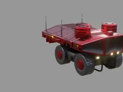 Sci-Fi Rover - Low Poly - Game Ready - PBR Low-poly 3D model