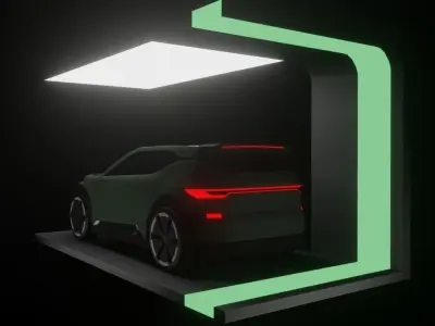 concept car design Low-poly 3D model