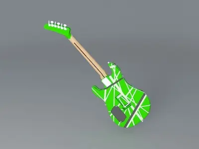 Eddie Van Halen Kramer 5150 guitar Free 3D model