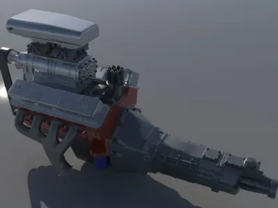 Chevrolet Big Block 454 Supercharger 3D print model