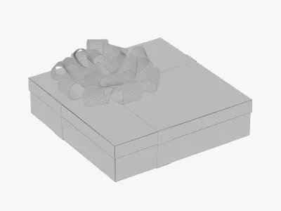 Christmas gift box 04 3D model