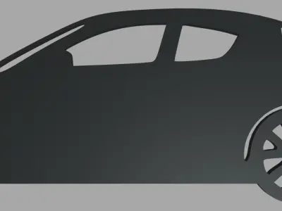 Mazda Rx8 Key Ring 3D print model