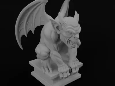 Gargoyle  figurine 3D model for 3D Printable  3D print model