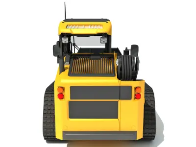 Tracked Skid Steer Loader Pallet Fork 3D model