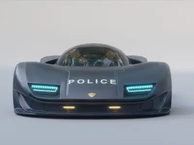 3Dpro CAR scifi 7 Low-poly 3D model