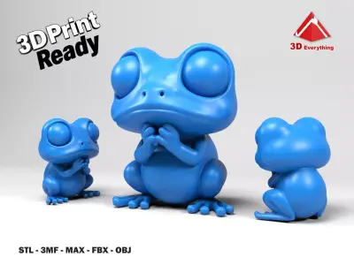 Frog Figure 3D print model