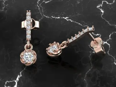 Jewelry Earring 3D print model 16