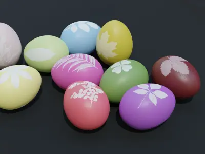 Easter Egg with Herb Print 3D model